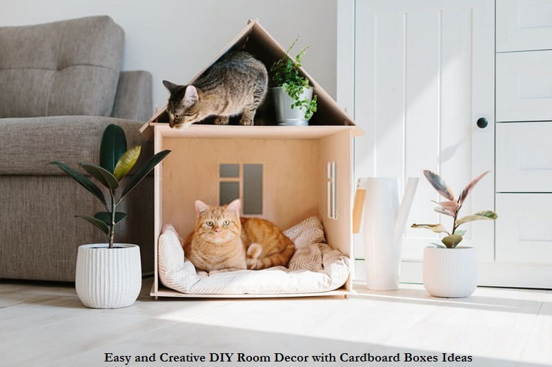 Easy and Creative DIY Room Decor with Cardboard Boxes Ideas