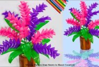 Making Flowers from Straws to Boost Creativity Flower from Straws