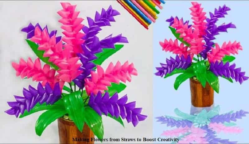 Flower from Straws